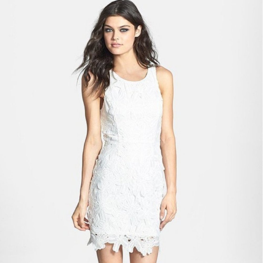 ASTR The Label Revolve White Embroidered Dress